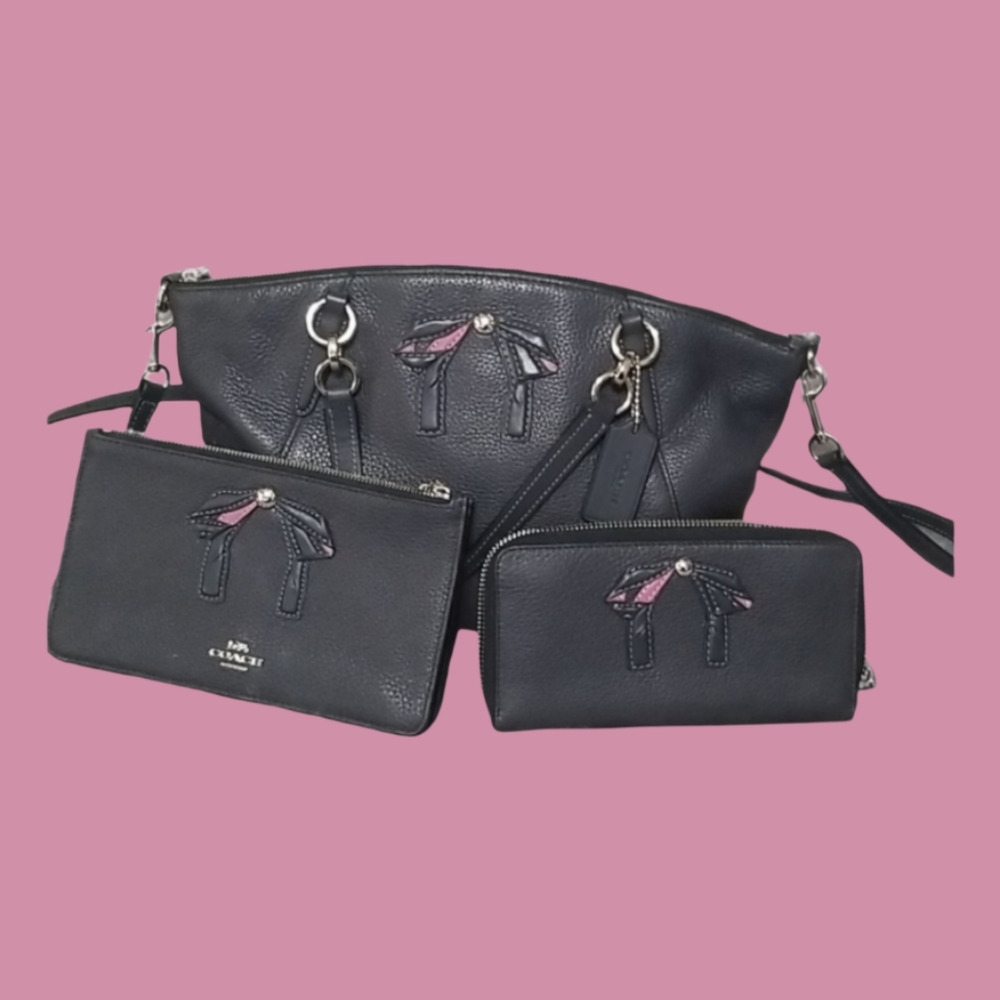 FULL Coach Midnight pink Bow Set